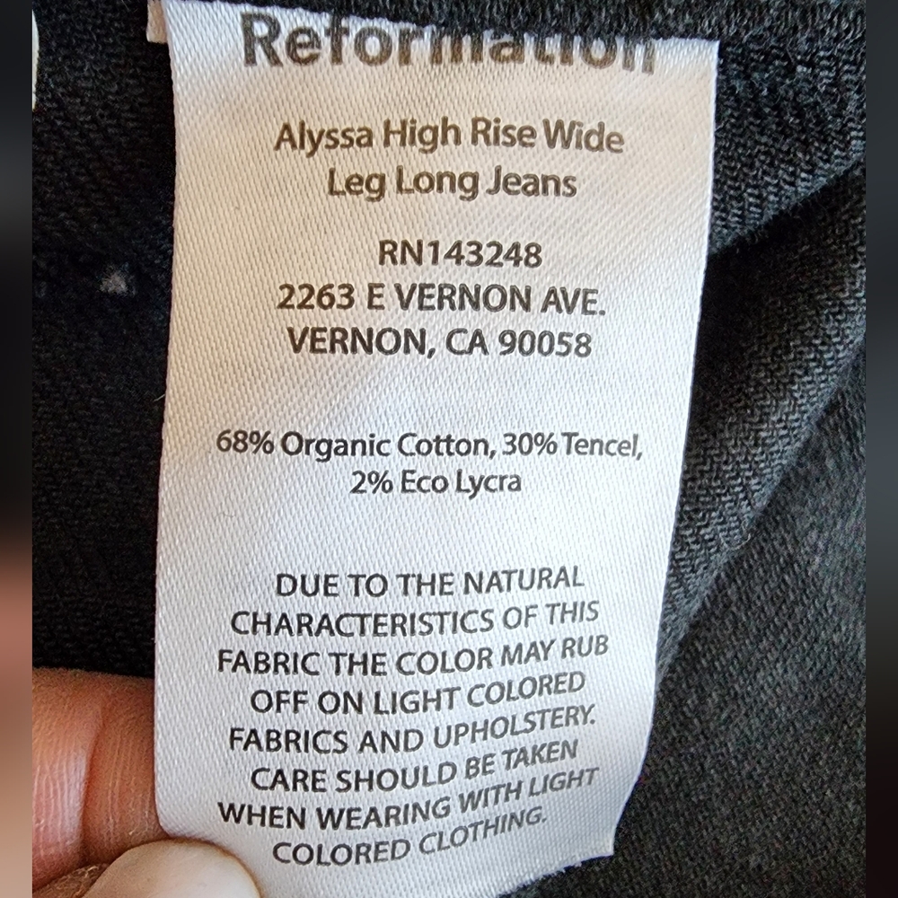 Reformation Black Flare & Wide Leg Jeans - Picture 7 of 14